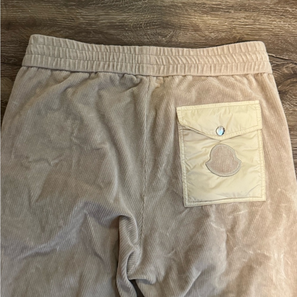 Moncler Corduroy Drawstring Trousers Light Beige - Picture 10 of 16